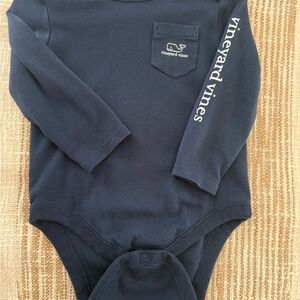 Vineyard Vines Navy Baby Onesie